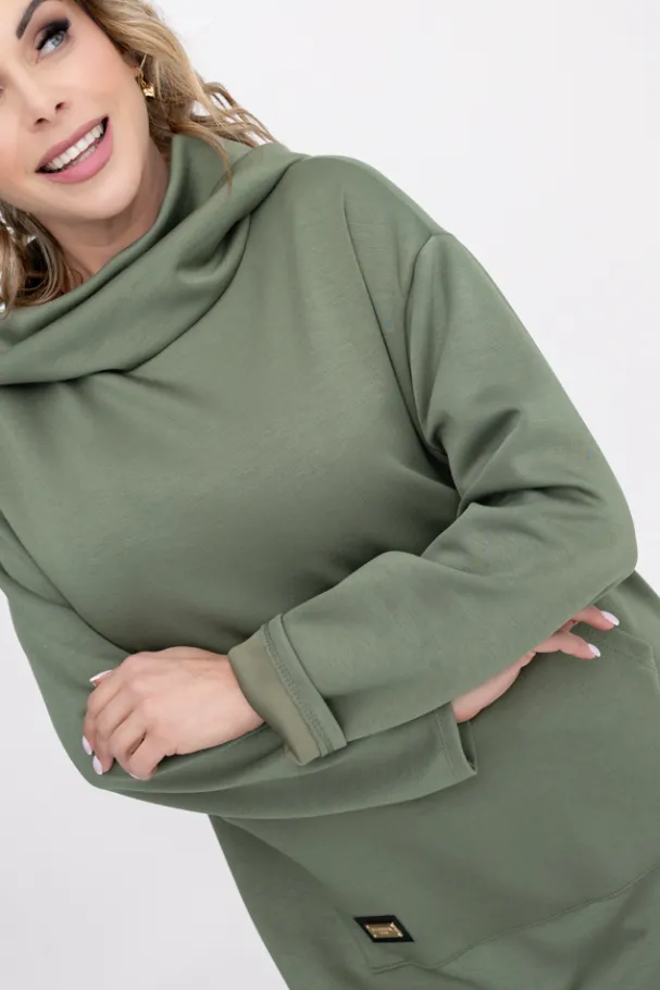 Khaki Bluza z kapturem OASIS<Włoski Discount