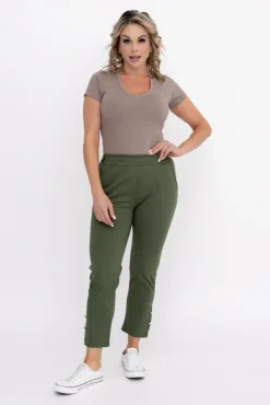 Khaki Spodnie COVENTI<Włoski Online