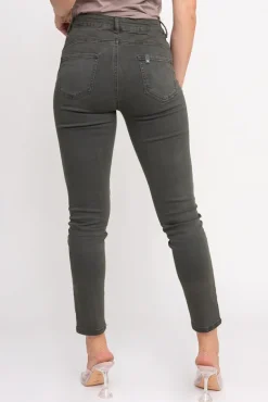 Khaki Spodnie Jeansowe PERMENIO<Włoski Discount
