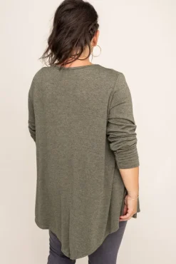 Khaki Sweter VERGEMO<Włoski Sale