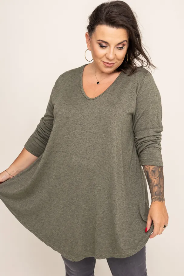 Khaki Sweter VERGEMO<Włoski Sale