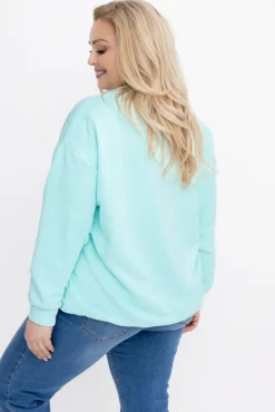Miętowa Bluza LINDI<Włoski Discount