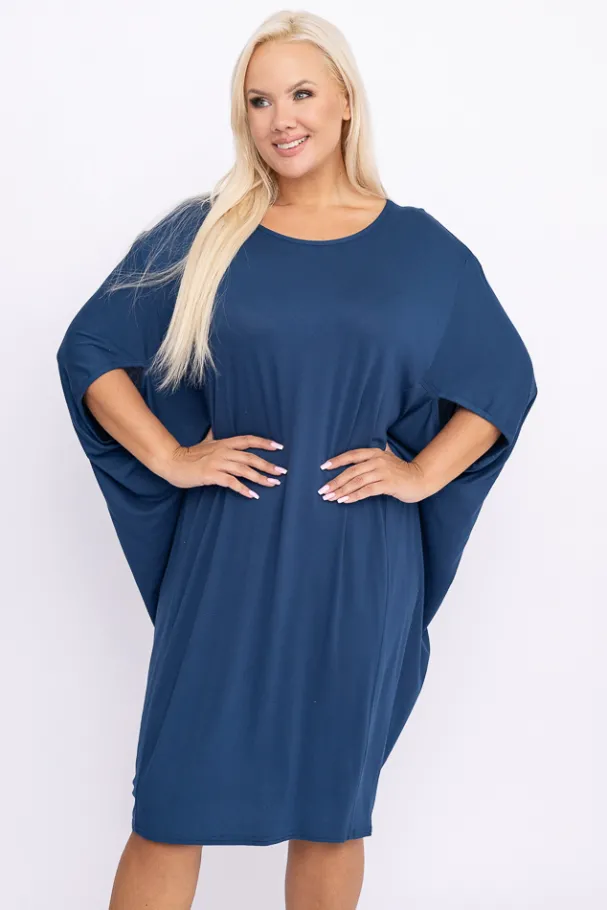 Niebieska Sukienka POLK<Polski Clearance