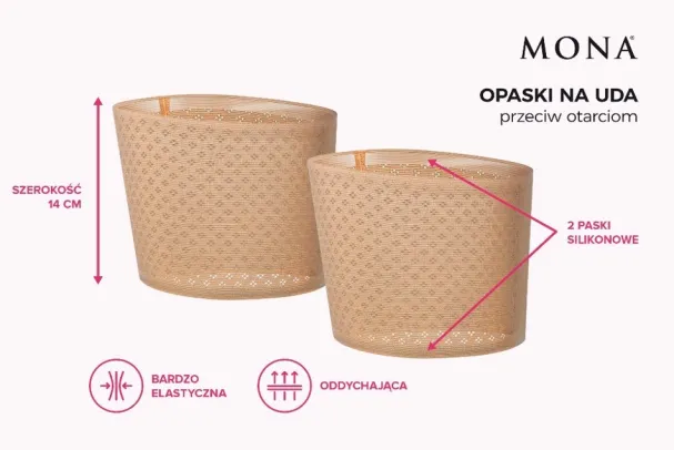 Opaski na uda przeciw otarciom DIAMOND GOLDEN PEARL<Polski Hot