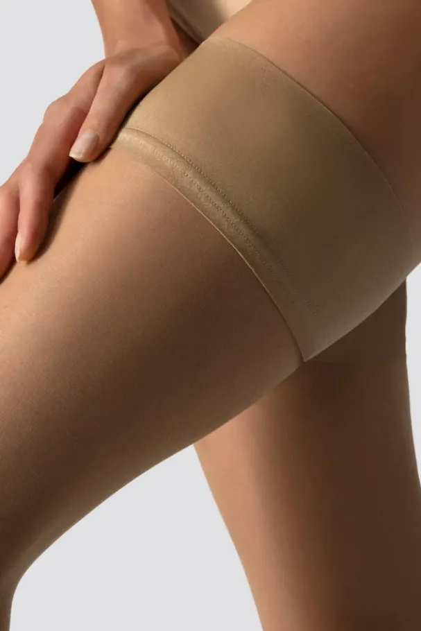 Pończochy samonośne GRACE 15DEN BEIGE<Polski Outlet