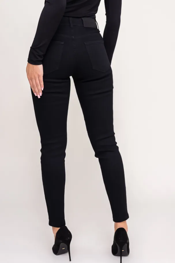 Spodnie jeansowe czarne WALK<Polski Discount