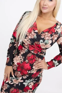 Sukienka kopertowa RAFAELA Wzór 13<Włoski Discount
