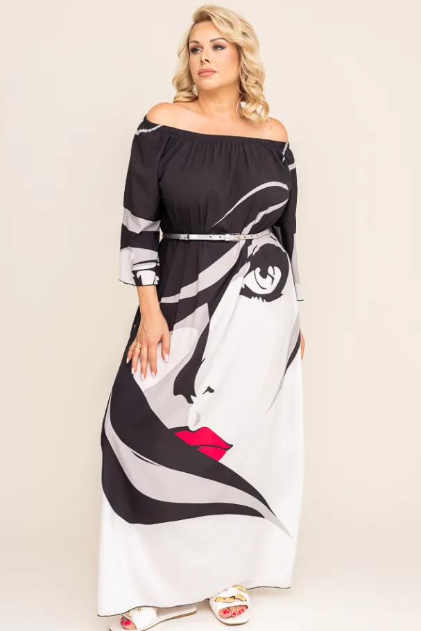 Sukienka maxi AMALTE Wzór 11<Polski New