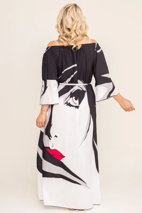 Sukienka maxi AMALTE Wzór 11<Polski New