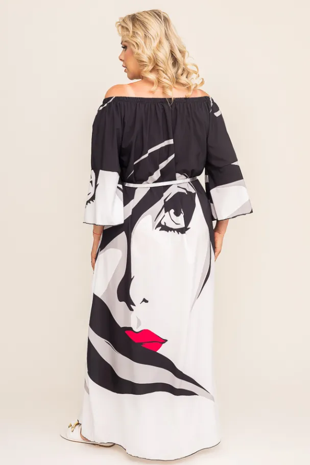 Sukienka maxi AMALTE Wzór 11<Polski New