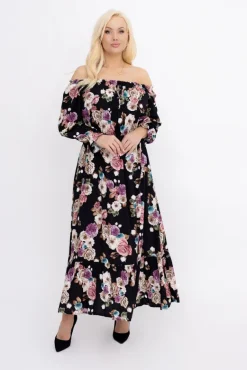 Sukienka maxi VERMI Wzór 46<Włoski Outlet