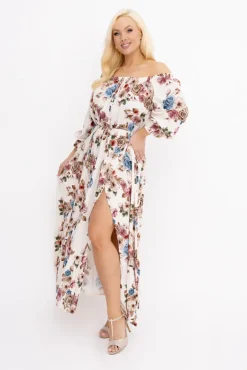 Sukienka maxi VERMI Wzór 47<Włoski Sale