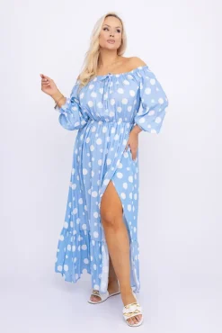 Sukienka maxi VERMI Wzór 15<Włoski Sale