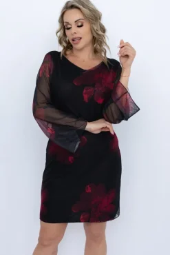 Sukienka siateczkowa BARKOLA Wzór 2<Włoski Outlet