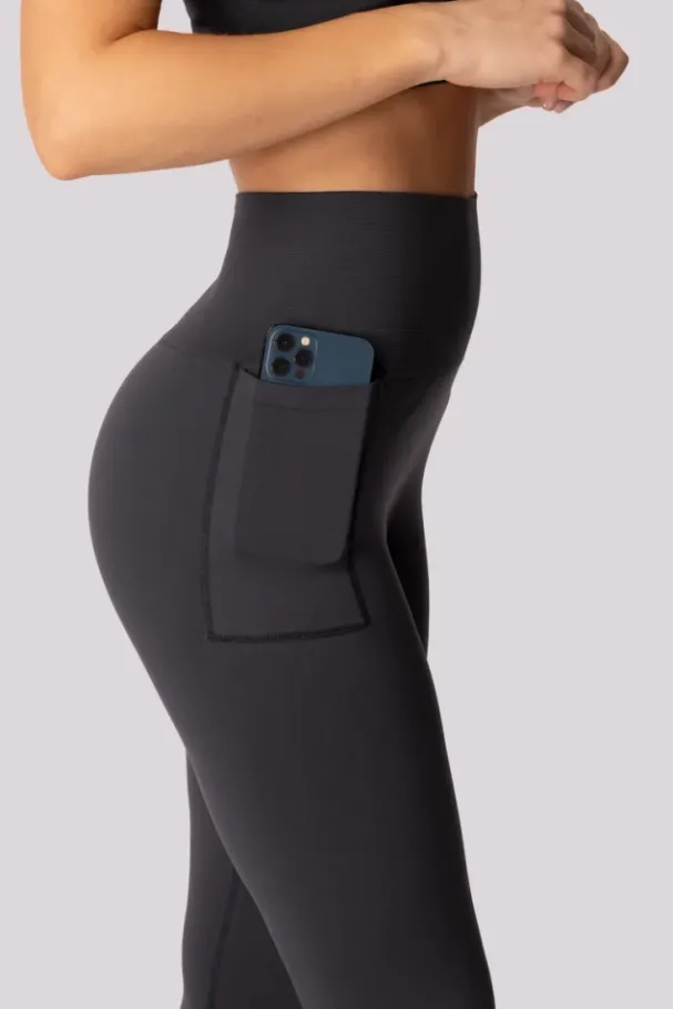 Szare Legginsy z kieszonką BASE<Polski Clearance