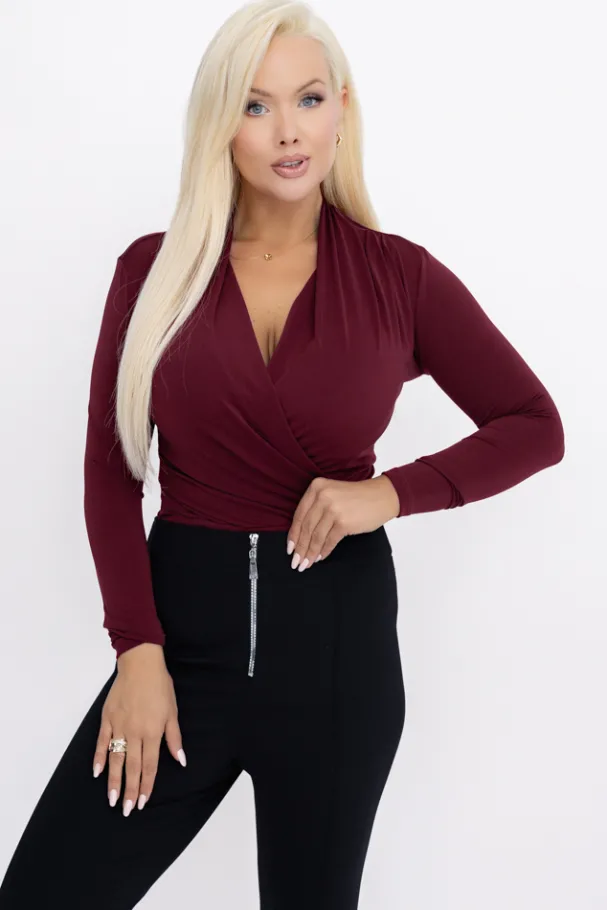 Wiśniowe Body LUXI<Włoski Online