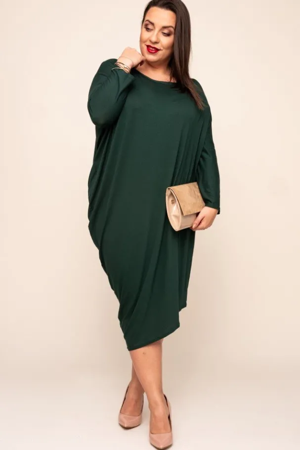 Zielona sukienka CASUAL FASHION<Polski Sale