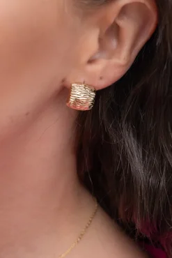 Złote Kolczyki stalowe PANPARI< Sale